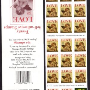 Scott #2949a Love Cherub Booklet of 20 Stamps - MNH P#B1111-1