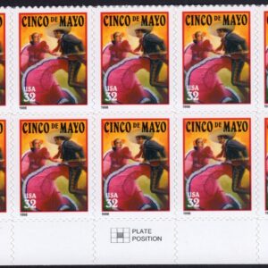 Scott #3203 Cinco de Mayo Plate Block of 10 Stamps - MNH