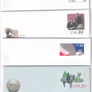 Scott #UC61-UC62-UC63-UC64 Folded Stamped Entire Aerogramme