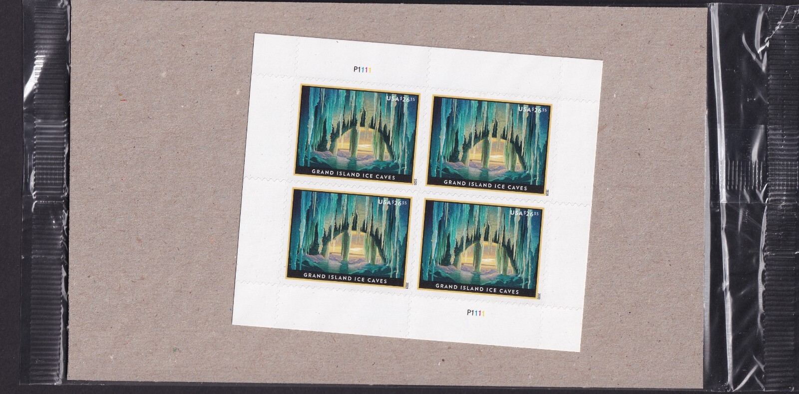 Scott #5430 Grand Ice Caves Priority Mail Express Sheet of 4 Stamps - Sealed