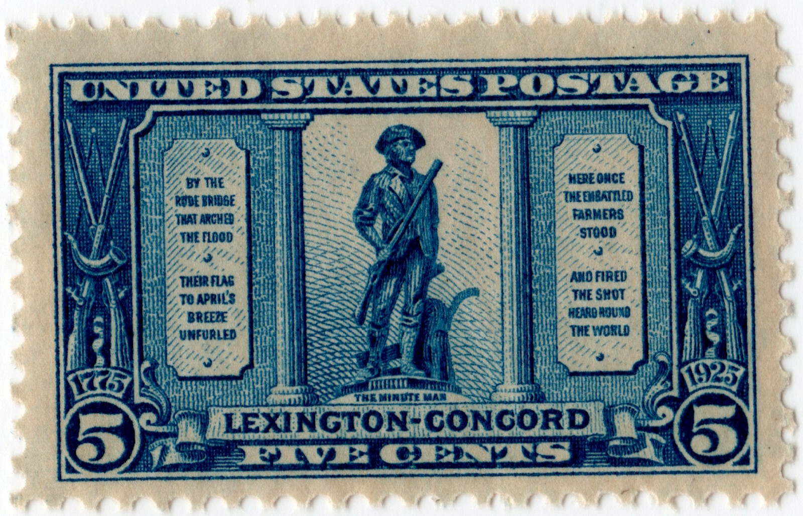 Scott #619 The Minute Man (Lexington-Concord) Single Stamp - MNH