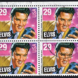 Scott #2721 Elvis Presley King of Rock & Roll Block of 4 Stamps - USED