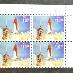 Scott #2544a Space Shuttle Endeavor Lift Off! Plate Block of 4 Stamps - MNH