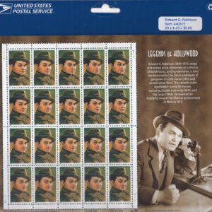 Scott #3446 Edward G. Robinson Sheet of 20 Stamps - Sealed Blue