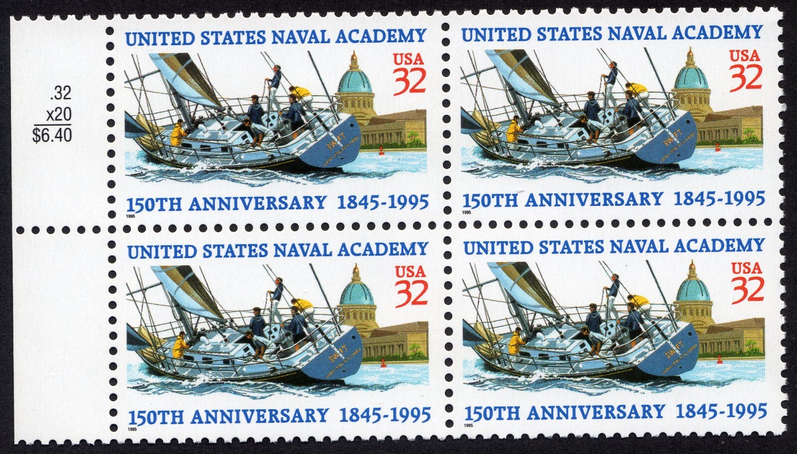 Scott #3001 Naval Academy (Annapolis, MD) Block of 4 Stamps - MNH