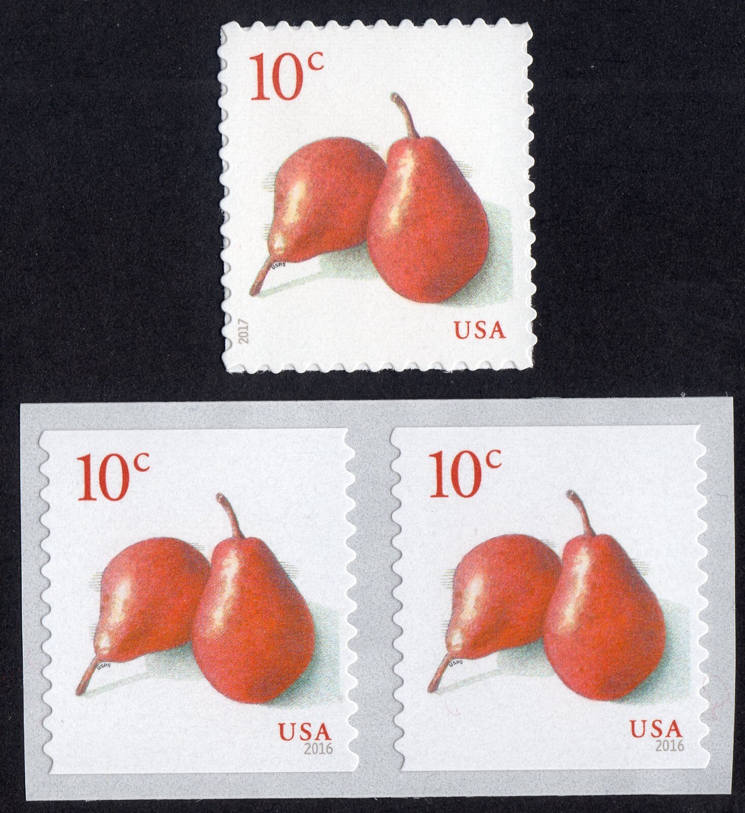 Scott #5039-5178 Pears Coil Pair & Single Stamp - MNH