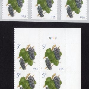 Scott #5038-5177 Grapes Plate Block & Plate # Coil (PNC3) of 3 Stamps - MNH
