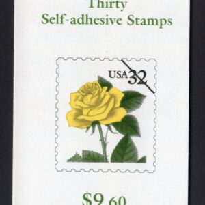 Scott #BK242 (3049) 32¢ Yellow Rose Booklet of 30 Stamps - MNH unopened