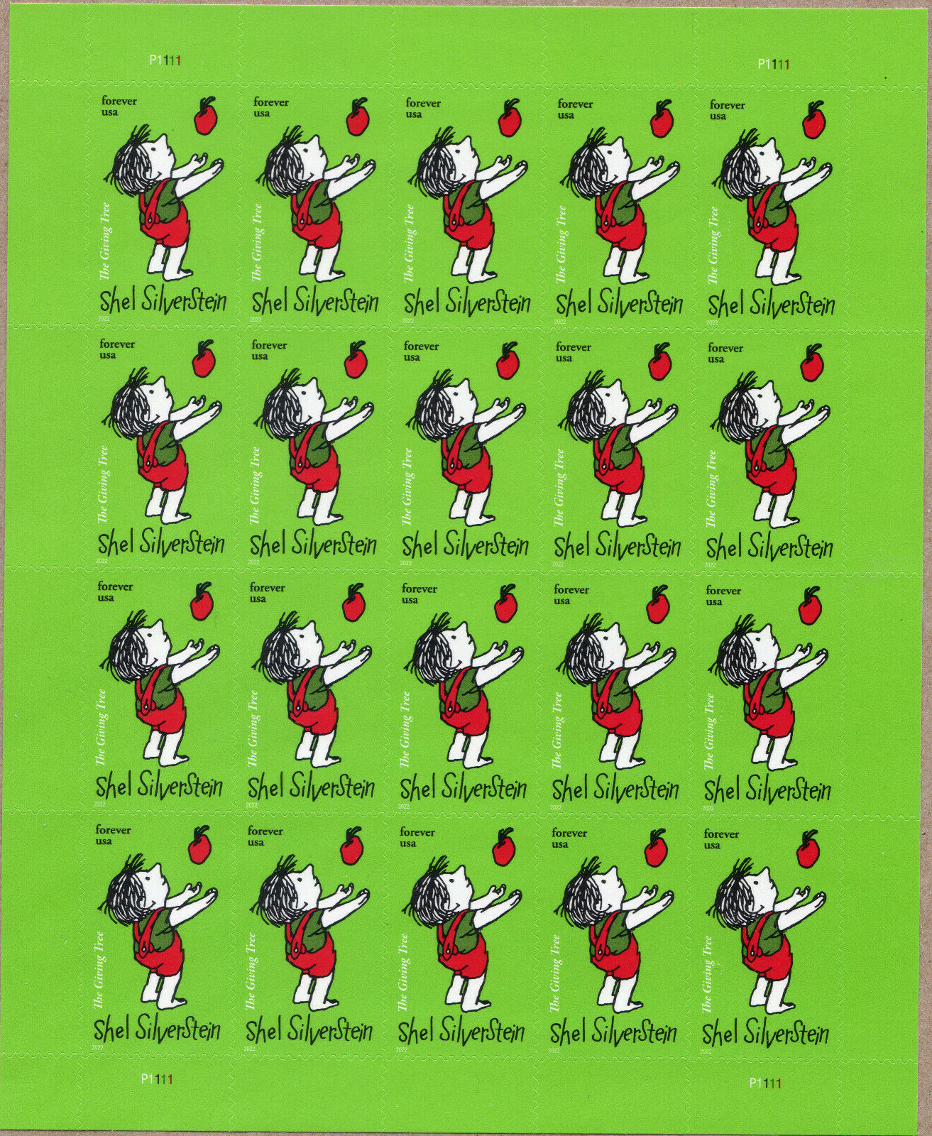 Scott #5683 Shel Silverstein Sheet of 20 Forever Stamps - MNH