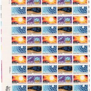 Scott #2006-2009a Knoxville World Fair Sheet of 50 Stamps - MNH UL Solar E 1st