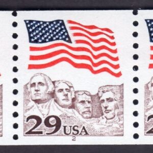 Scott #2523 Flag Over Mount Rushmore Plate # Coil of 5 Stamps (PNC5) - MNH P#2
