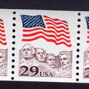 Scott #2523 Flag Over Mount Rushmore Coil of 5 Stamps - MNH