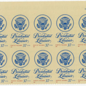 Scott #3930 Presidential Libraries Plate Block of 10 Stamps - MNH Top