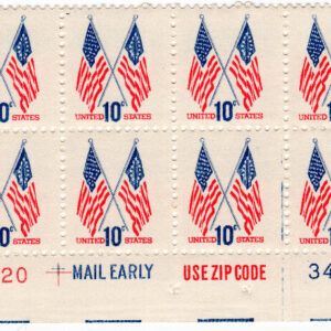 Scott #1509 50 Stars & 13 Stars Flags Plate Block of 20 Stamps - MNH