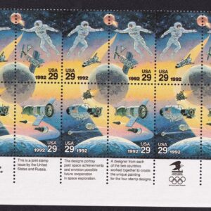 Scott #2634a (2631-34) Space Accomplishments Plate Block of 20 Stamps - MNH LR