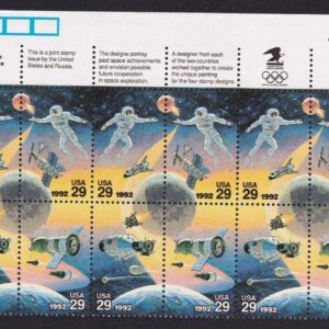 Scott #2634a (2631-34) Space Accomplishments Plate Block of 20 Stamps - MNH UR
