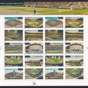 Scott #3519a Baseball Fields (Ted Williams, Fenway Park) Sheet of 20 Stamps MNH
