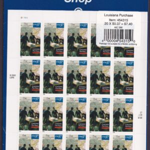 Scott #3782 Louisiana Purchase Sheet of 20 Stamps - Sealed