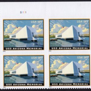 Scott #4873 USS Arizona Plate Block of 4 Express Mail Stamps - MNH