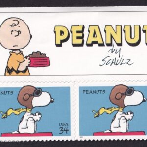 Scott #3507 - Peanuts Snoopy - Title Plate Block Of 4 Stamps - MNH