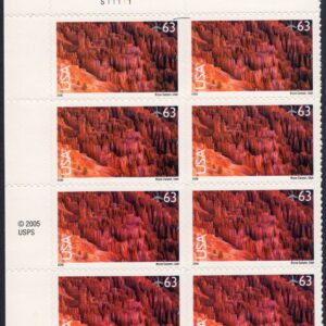 Scott #c139 Bryce Canyon Plate Block of 8 Airmail Stamps - MNH