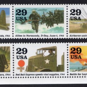 Scott #2838 1944: Road to Victory Strips of 5 Stamps (10 total) - MNH