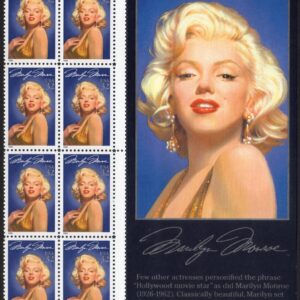 Scott #2967 Marilyn Monroe Title Plate Block of 8 Stamps - MNH Right