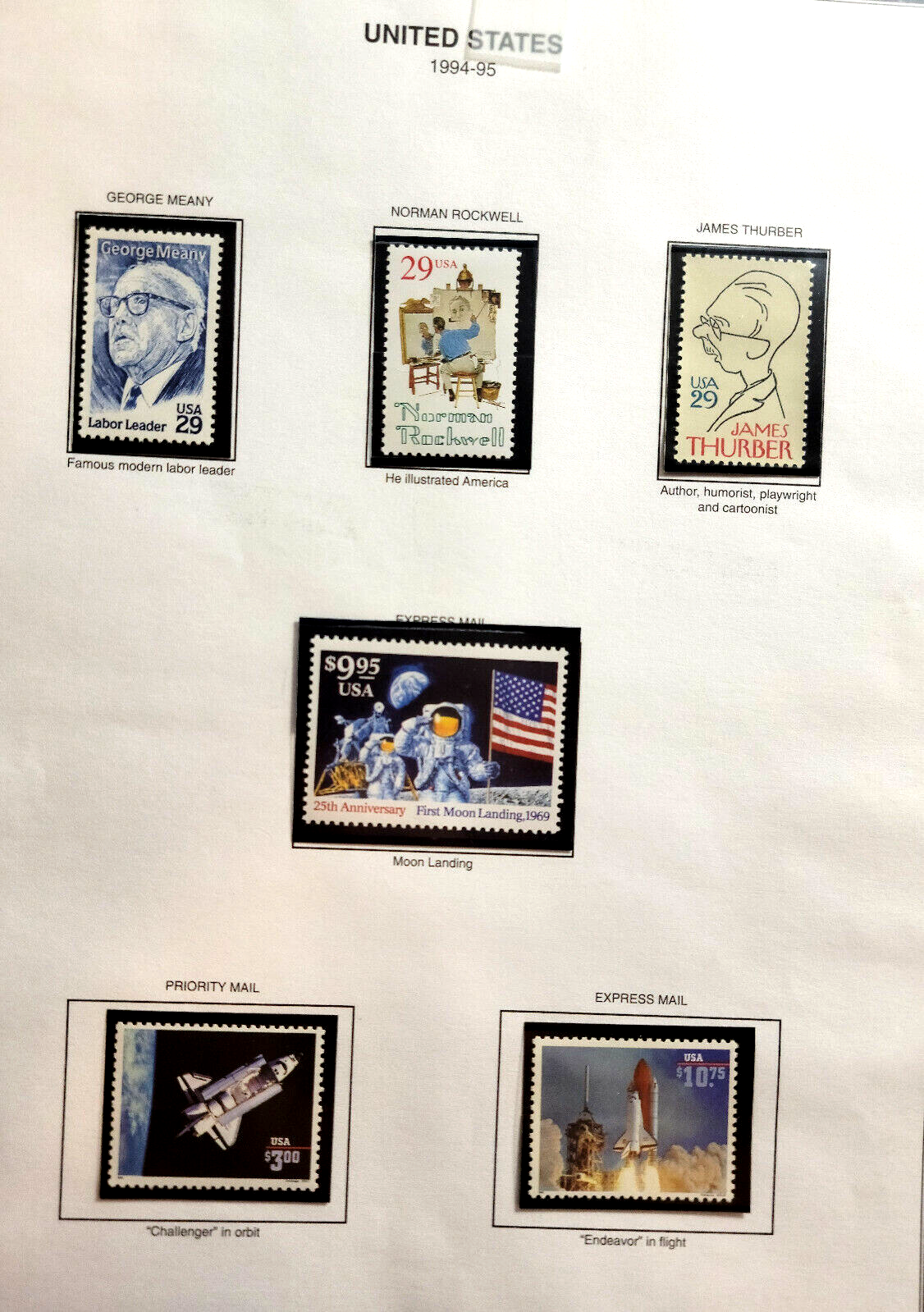 Scott #2544a-2841a-2842 Space Single Stamps - MNH