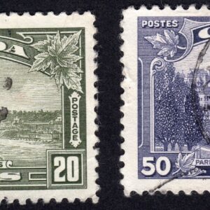 Canada 225-226 Niagra Falls Parliament Victoria BC used stamps
