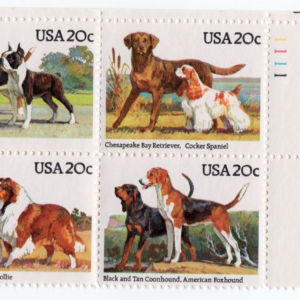 Scott #2101a (2098-2101) Dogs (Retrievers) Plate Block of 4 Stamps - MNH UR