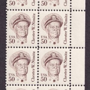 Scott #1869 Chester W. Nimitz Plate Block of 20 Stamps - MNH P#2