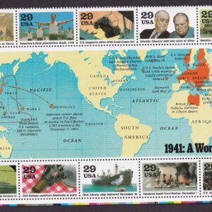 Scott #2559 1941 World at War Sheet of 10 Stamps - MNH No Selvage