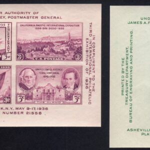 Scott #778-797 1936 & 1937 Philatelic Conventions - MNH