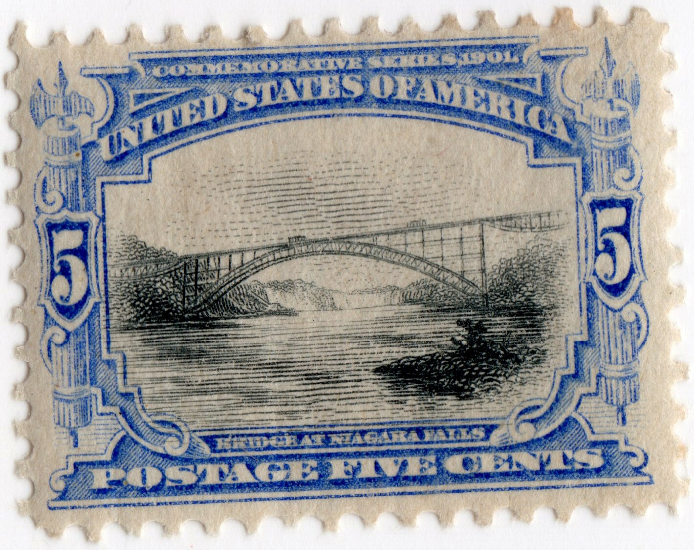 Scott #297 Bridge At Niagra Falls (New York) Single Stamp - Hinged
