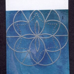 Scott #5853 Blue $1 Floral Geometry Plate Single Stamp - MNH w/Gutter