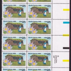 Scott #2416 South Dakota Plate Block Of 20 Stamps - MNH P#A1111
