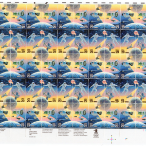 Scott #2634a (2631-2634) Space Accomplishments Sheet of 50 Stamps with flaw BMSF