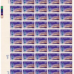 Scott #2210 Public Hospitals 22¢ Sheet of 50 Stamps - MNH UL