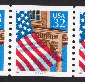 Scott #2913 Flag Over Porch Plate Number Coil (PNC7) of 7 Stamps MNH P#33333 LGG