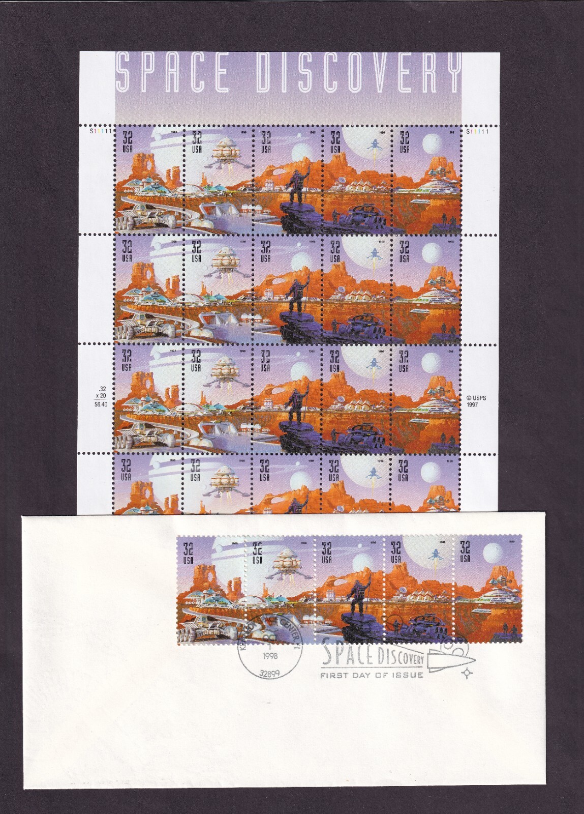 Scott #3242a Space Discovery Sheet of 20 Stamps w/FDC - MNH