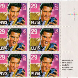 Scott #2721 Elvis Presley King of Rock & Roll Block of 6 Stamps - MNH