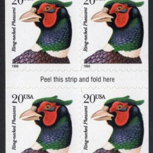 Scott #3050a Ring-necked Pheasant Booklet of 10 Stamps - MNH P#V3243