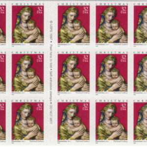Scott #3244a MADONNA & CHILD (FLORENTINE) Booklet of 20 Stamps - MNH P#2222