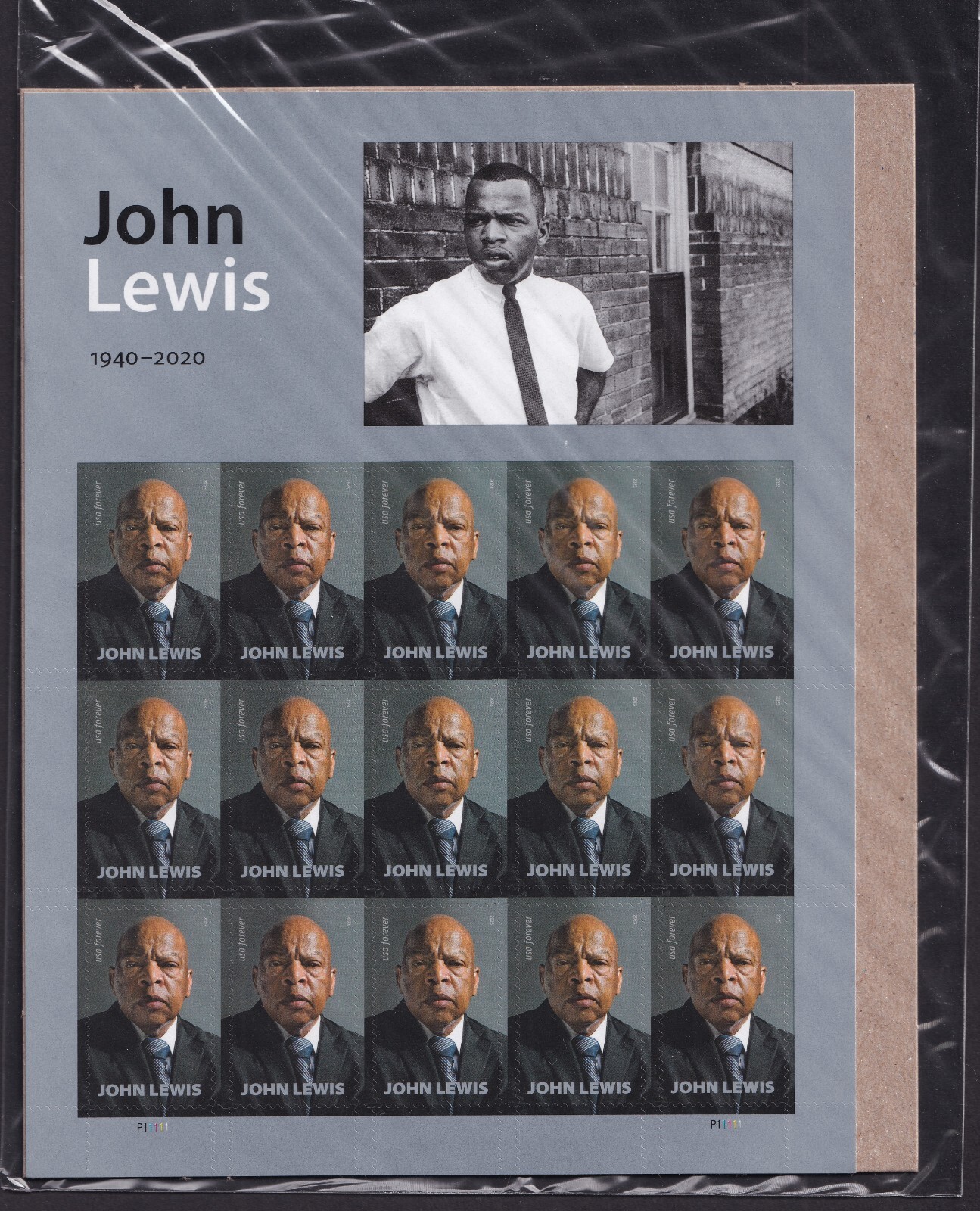 Scott #5801 John Lewis Congressman Full Sheet of 15 Forever Stamps Sealed UV