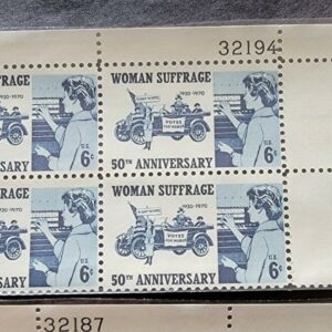 Scott #1406 Woman Suffrage Plate Block of 4 Stamps - MNH