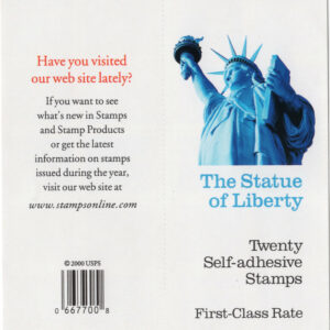 Scott #3451a 34¢ Statue of Liberty Booklet of 20 Stamps - MNH