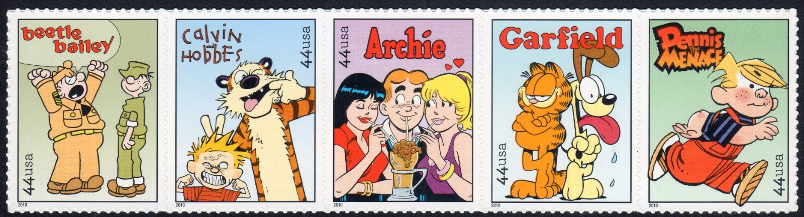 Scott #4471a (4467-71) Sunday Funnies Horizontal Strip of 5 Stamps - MNH