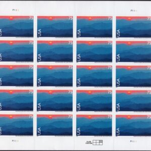 Scott #c140 Great Smoky Mountains Sheet of 20 Airmail Stamps - MNH