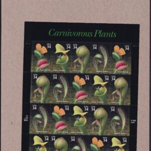 Scott #3531a (3528-3531) Carnivorous Plants Sheet of 20 Stamps - Sealed Brown