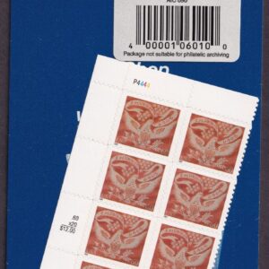 Scott #3646 Eagle Coverlet Half Sheet of 10 Stamps- Sealed P#P4444 Left
